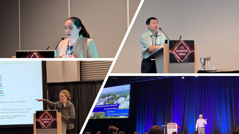 Crystal Noel, Huiyang Zhou, Ken Brown, and Emily Edwards present at IEEE Quantum Week